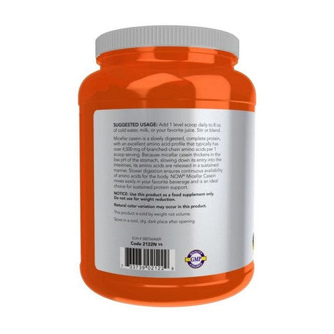 Now Foods, Instantized Micellar Casein Unflavored, 1.8 lbs Now Foods