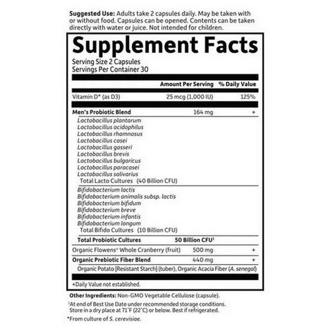 Garden of Life, Dr. Formulated Probiotics Prostate+, 60 Caps Garden of Life