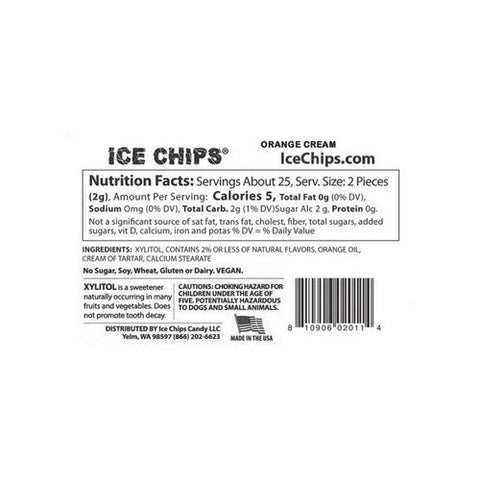 Ice Chips Candy, Hand Crafted Candy Tin Orange Cream, Orange Cream 1.76 oz