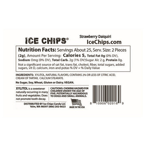 Ice Chips Candy, Ice Chips Candy, Strawberry Daiquiri 1.76 oz