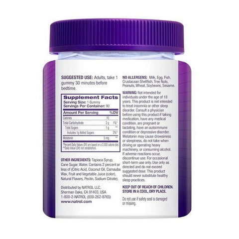 Natrol, Melatonin Strawberry, 5 Mg, 90 Gummies Natrol