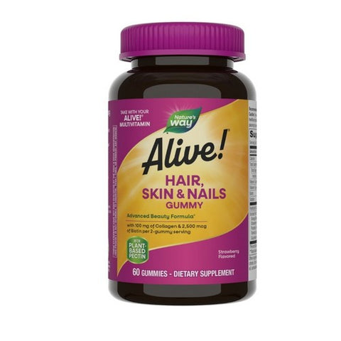 Alive! Hair, Skin And Nails Gummies 60 Gummies by Nature's Way