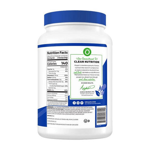 Orgain, Grass Fed Whey Protein Powder Vanilla Bean, 0, 1.82 lbs Orgain