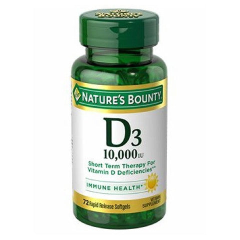 Nature's Bounty, Vitamin D3, 10,000 IU, 24 X 72 Softgels Nature's Bounty