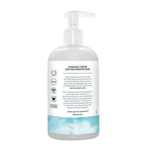 Kirk's Natural Products, Hydrating Hand Wash Fragrance Free, Fragrance Free 12 Oz Kirk's Natural Products