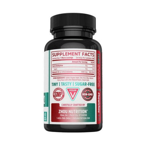 Zhou Nutrition, Methyl B-12 Natural Cherry, 5000 Mcg, 60 Lozenges Zhou Nutrition