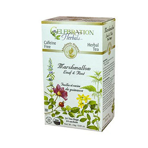 Celebration Herbals, Organic Marshmallow Leaf And Root Tea Caffeine Free, 24 Bags Celebration Herbals
