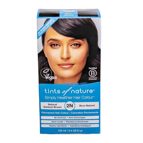 Tints of Nature, Permanent Hair Colour 2N Natural Darkest Brown, 4.4 Oz Tints of Nature
