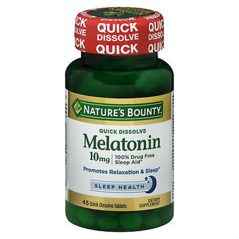 Melatonin Quick Dissolve Tablets 45 Tabs by Nature's Bounty