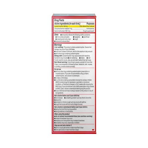 Tylenol, Children's Cold + Cough + Runny Nose Oral Suspension Grape, 4 Oz Tylenol