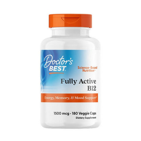 Doctors Best, Fully Active B12, 1500 Mcg, 180 Veggie Caps Doctors Best