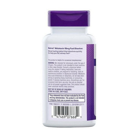 Natrol, Fast Dissolve Melatonin Citrus Punch, 10 Mg, 60 Tabs Natrol