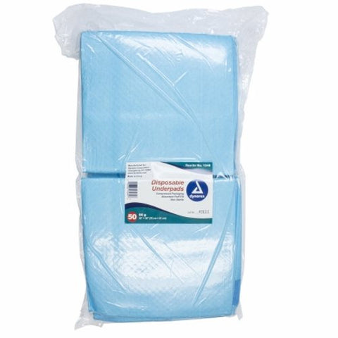 Dynarex, Disposable Underpad Fluff Polymer Heavy Absorbency, Pack Of 50