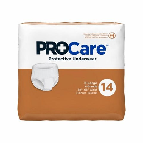First Quality, Unisex Adult Absorbent Underwear Pull On with Tear Away Seams X-Large Disposable Moderate Absorbency, Case Of 4