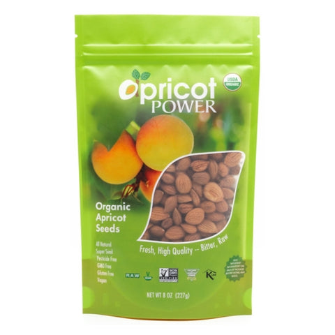 Apricot Power, Organic Bitter Apricot Seeds, 8 Oz Apricot Power
