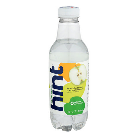 Unsweet Water Crisp Apple Case of 12 X 16 Oz by Hint