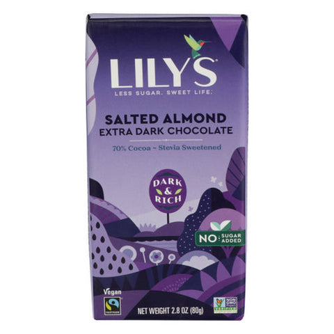 Lilys Sweets, Chocola Te Bar  Salted Almond, 2.8 Oz(Case Of 12) Lilys Sweets
