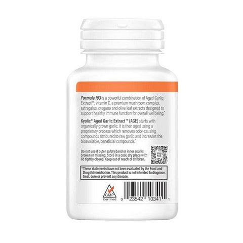 Kyolic, Aged Garlic Extract Immune Formula 103, 100 Caps Kyolic