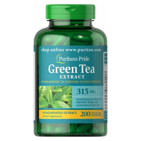 Puritan's Pride, Green Tea Standardized Extract, 315 mg, 200 Capsules Puritan's Pride