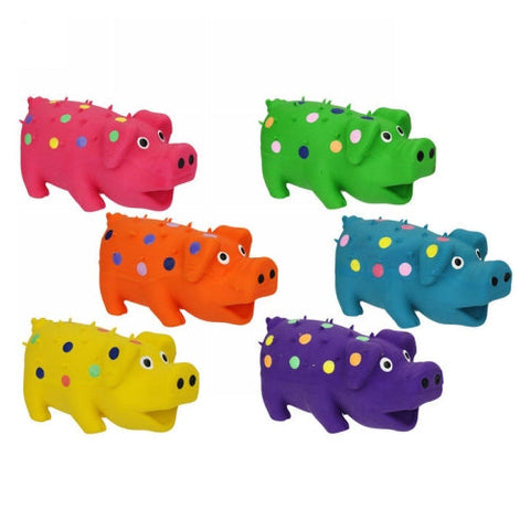 Multipet, Goblets Pig Dog Toy 4" Assorted Colors, 1 Count Multipet