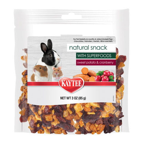 Kaytee, Kaytee Natural Snack with Superfoods Sweet Potato & Cranberry, 1 Each/3 Oz Kaytee