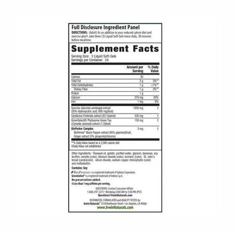 Irwin Naturals, Triple-Diet Fat Reduction Max Accelerator, 72 Softgels