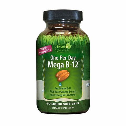 Irwin Naturals, One-Per-Day Mega B-12, 60 Softgels