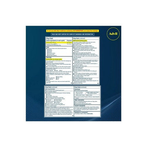 Advil, Dual Action Acetaminophen Plus Ibuprofen, 144 Caps Advil
