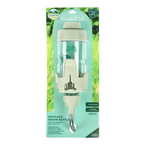 Oxbow Animal Health, Enriched Life Dripless Water Bottle Off White, 1 Count / 15 Oz Oxbow Animal Health