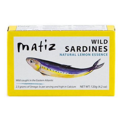 Wild Sardines with Natural Lemon 4.2 Oz(Case Of 12) by Matiz