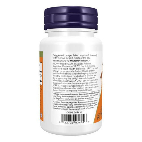 Now Foods, Clinical Heart Health Probiotic, 60 VegCaps Now Foods