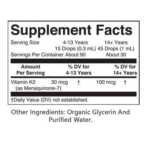 MaryRuth's, Organic Vegan K2 (MK7) Liquid Drops Unflavored, 1 Oz MaryRuth's