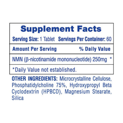 HI-TECH PHARMACEUTICALS, NMN (Nicotinamide Mononucleotide), 60 Tabs