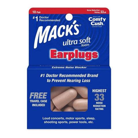 Mack's, Ultra Soft Foam Earplugs, 10 Count Mack's