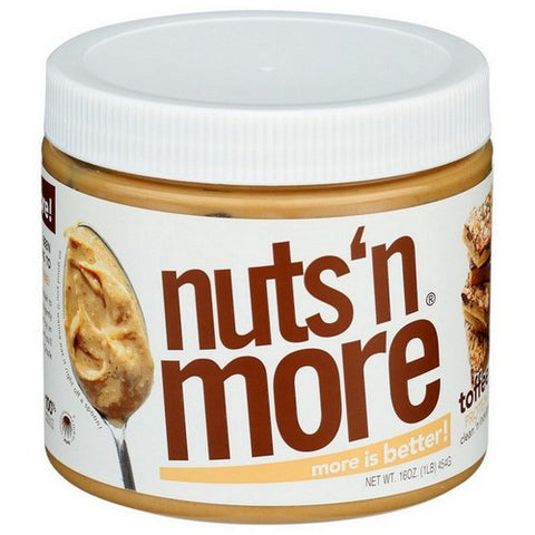 High Protein Peanut Spread Toffee Crunch 16 Oz (Case Of 6) by Nuts N More
