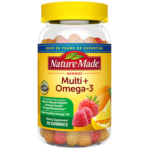 Multivitamin Plus Omega 3 Gummies 80 Count (Case Of 3) by Nature Made