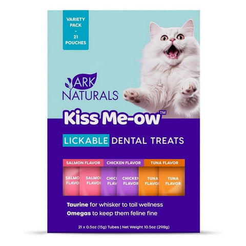 Kiss Me-ow Cat Lickable Dental Treats Variety Pack 10.5 Oz by Ark Naturals