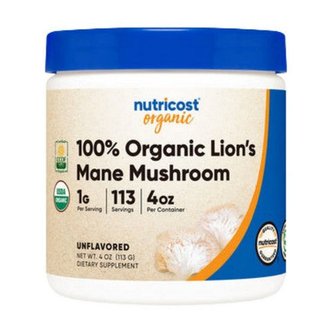 Nutricost, Lion's Mane Powder Organic, 4 Oz Nutricost
