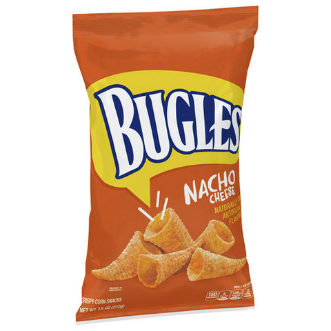 Crispy Corn Snacks Nacho Cheese Snack Bag 7.5 Oz (Case Of 8) by Bugles