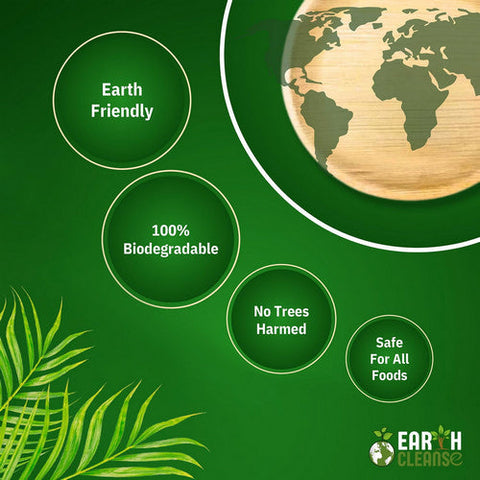 Earth Cleanse, 9" Round Bagasse Plates Premium, 500 Pack Earth Cleanse