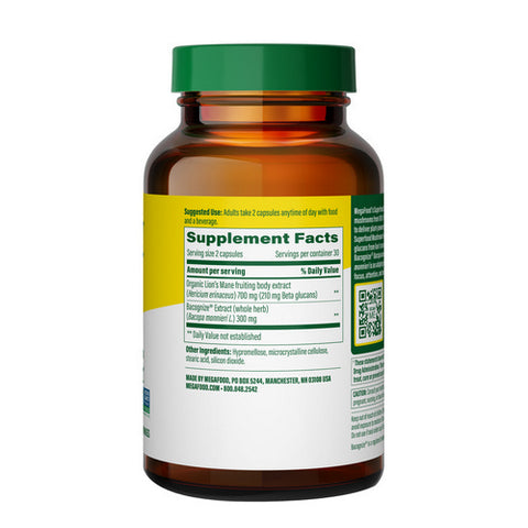 MegaFood, Superfood Mushroom Focus Support, 60 Capsules
