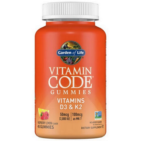 Vitamin Code D3 and K2 Raspberry Lemon 45 Count by Garden of Life