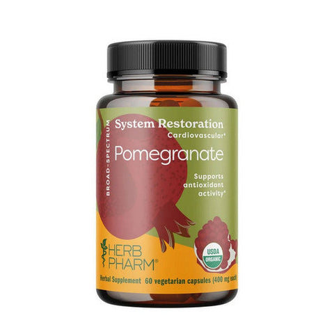Herb Pharm, Organic Pomegranate Capsules, 60 Veg Caps Herb Pharm