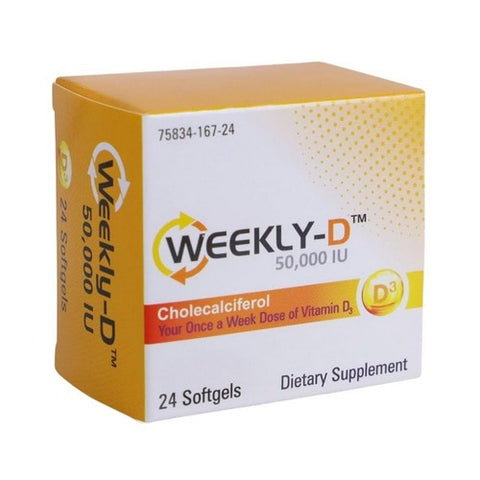 Weekly-D Vitamin D3 24 Softgels by Nivagen
