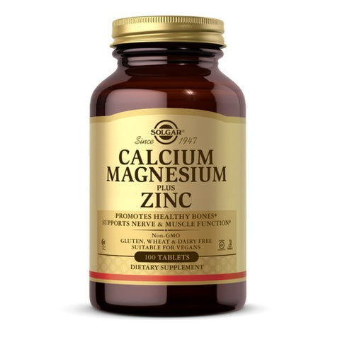 Solgar, Calcium Magnesium Plus Zinc Tablets, 100 Tabs Solgar