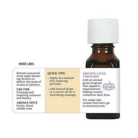 Aura Cacia, Precious Essentials Oil, Jasmine Absolute W/Jojoba 0.5 Fl Oz