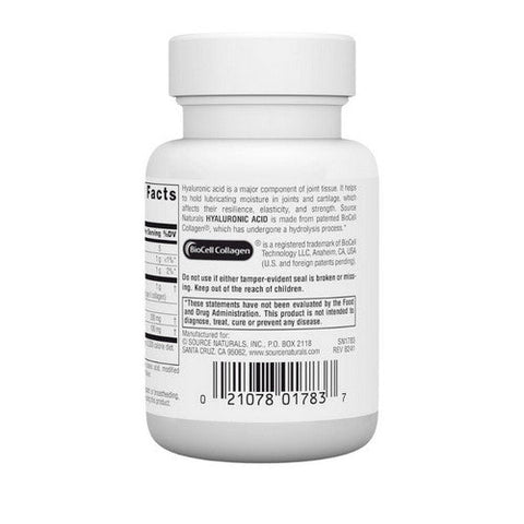 Source Naturals, Hyaluronic Acid, 50 mg, 30 Tabs Source Naturals