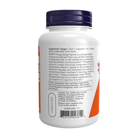 Now Foods, Phosphatidyl Serine, 100 mg, 120 Vcaps