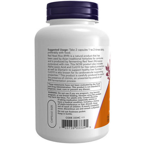 Now Foods, Red Yeast Rice with CoQ10, 120 Veg Caps Now Foods