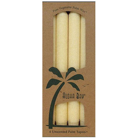 Aloha Bay, Candle  9 Inch Taper, CREAM, 4 PACK Aloha Bay